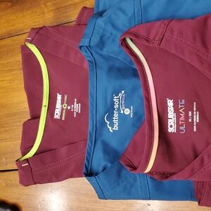 3 Scrubs Tops Lot  (1 New With Tags) Women's Small